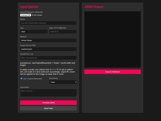 utilities/kg-artjson-generator screenshot