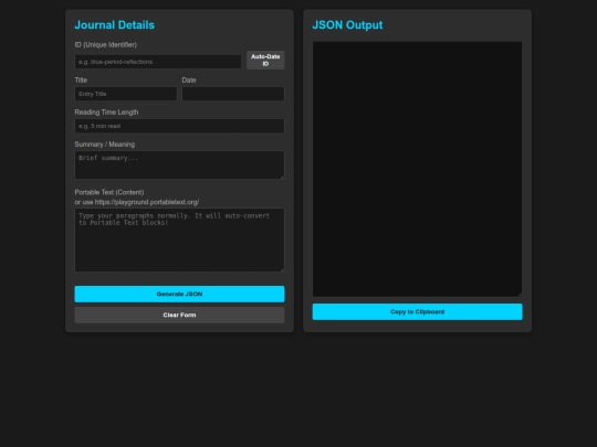 utilities/kg-journaljson-generator screenshot