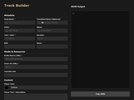 utilities/kg-musictrackjson-generator screenshot