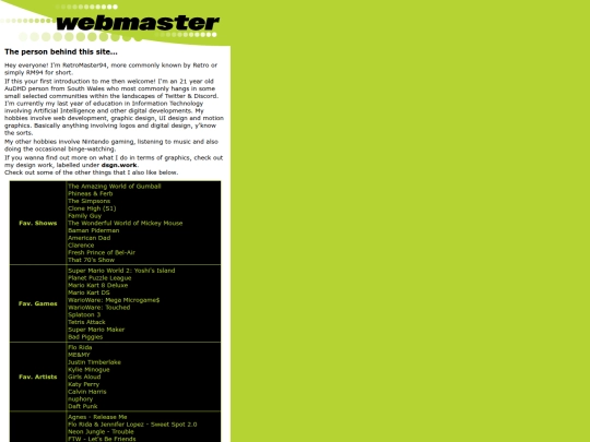 pages/webmaster screenshot