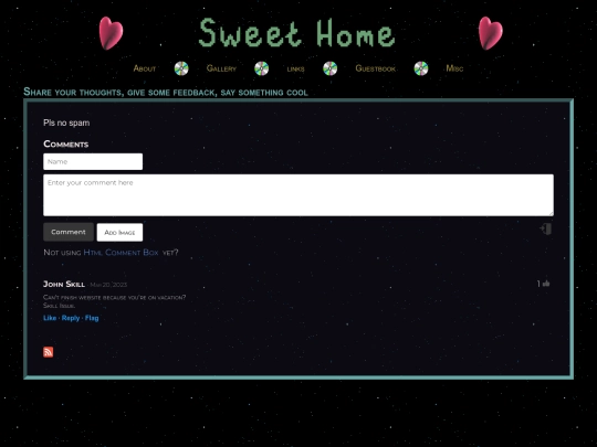 guestbook screenshot