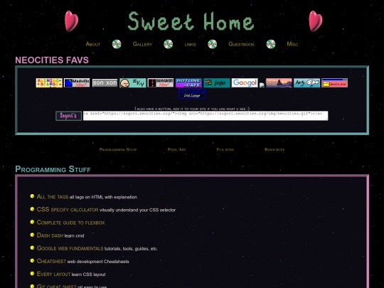 links screenshot