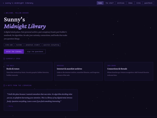 sunny website screenshot