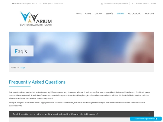 faqs screenshot