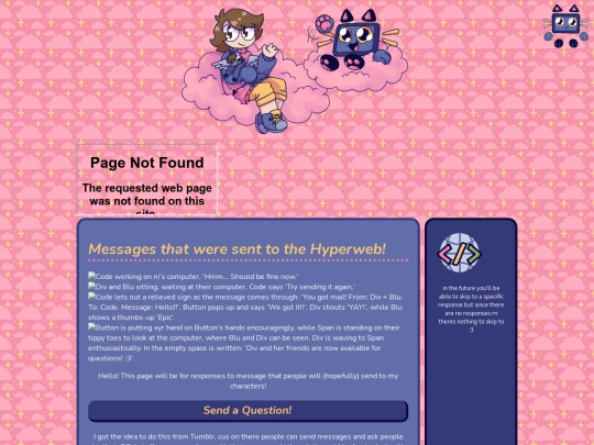 hyperweb/comics/messages screenshot