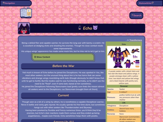 wiki/transformers/echo screenshot