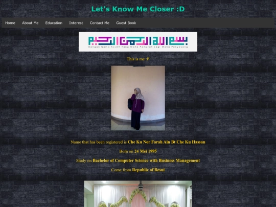aboutme screenshot