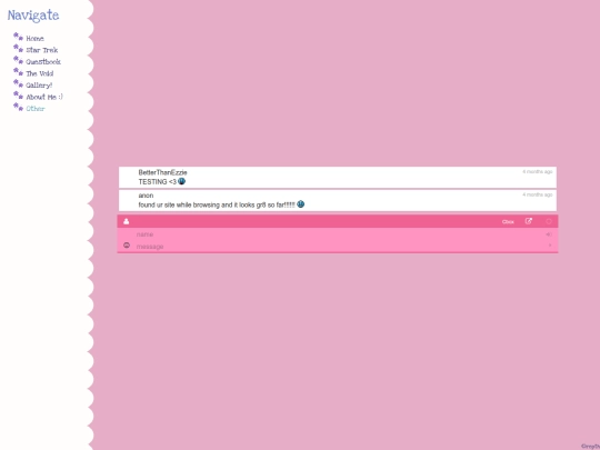 guestbook screenshot