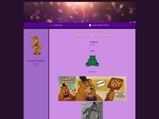 pages/fredbear screenshot