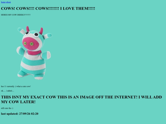 html pages/cows screenshot