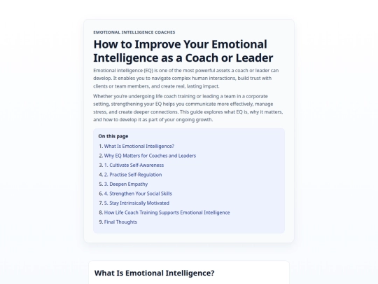 emotionalintelligencecoaches screenshot
