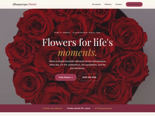 abq-florist-demo screenshot