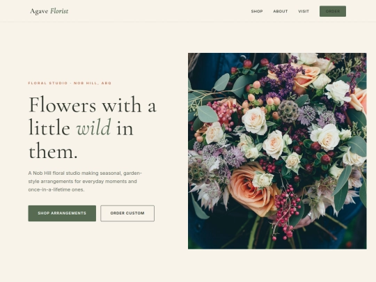 agave-florist-demo screenshot