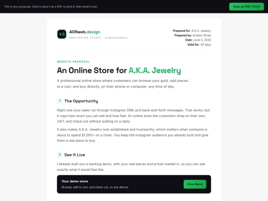 aka-jewelry-proposal screenshot