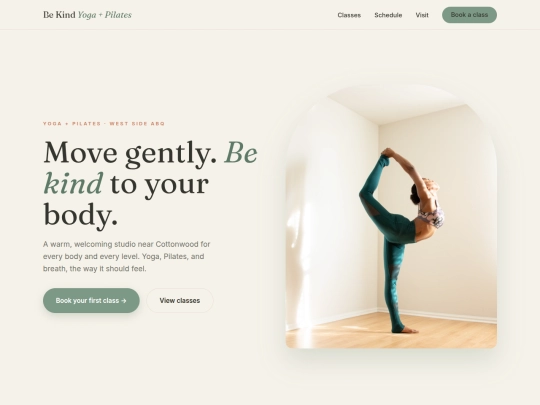 be-kind-yoga-demo screenshot