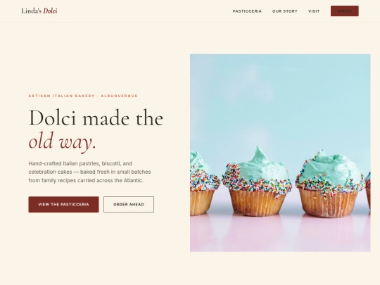 lindas-dolci-demo screenshot