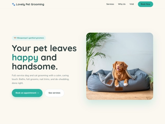 lovely-pet-grooming-demo screenshot