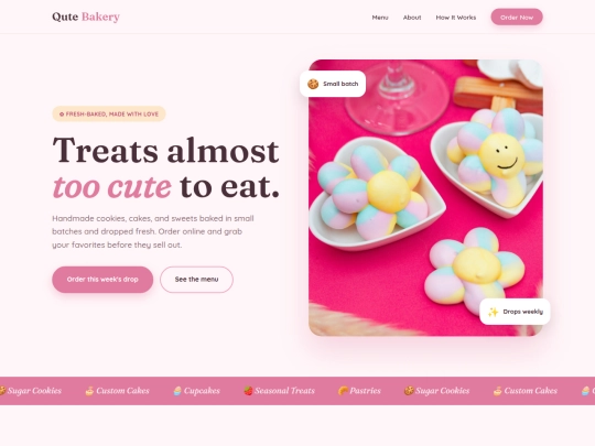 qute-bakery-demo screenshot