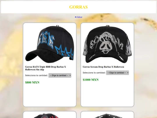 gorras screenshot