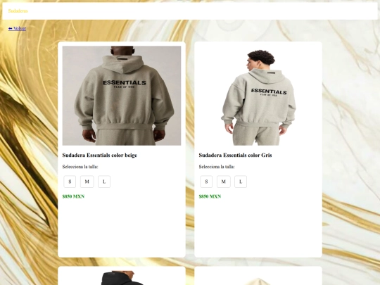 sudaderas screenshot