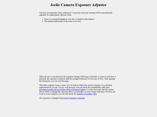 Technologies-web/jeelizGlanceTracker/cameraExposureAdjuster screenshot
