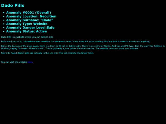 ANOMALIES/WEB/Anomaly1 screenshot