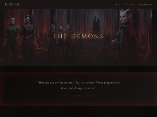 pages/races/demons screenshot