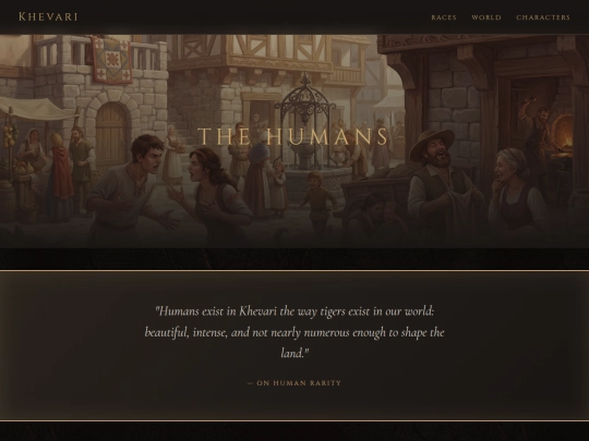 pages/races/humans screenshot