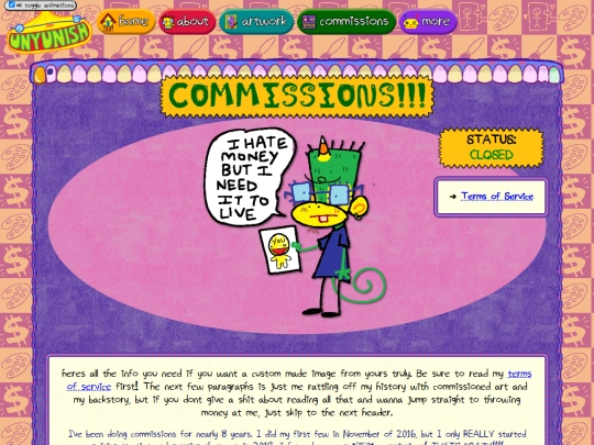 commissions screenshot