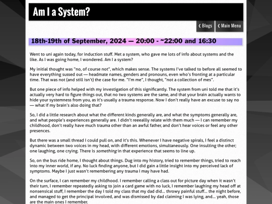 Blogs/am-i-a-system screenshot