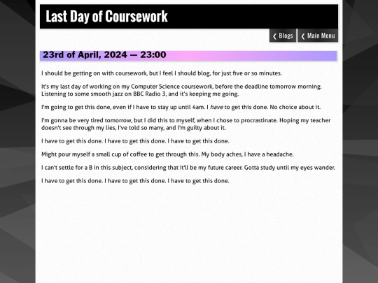 Blogs/last-day-of-coursework screenshot
