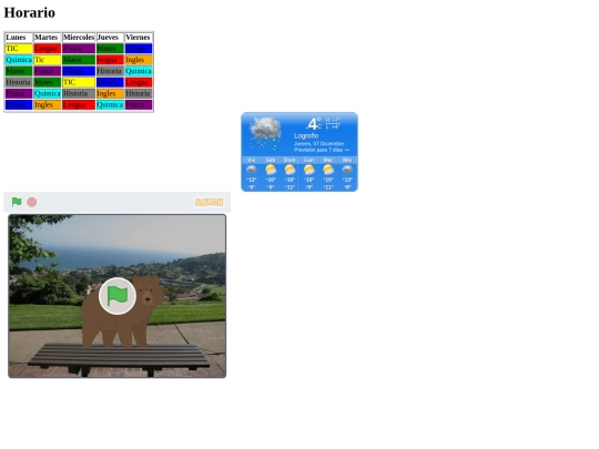 horario clase+tiempo+scratch screenshot