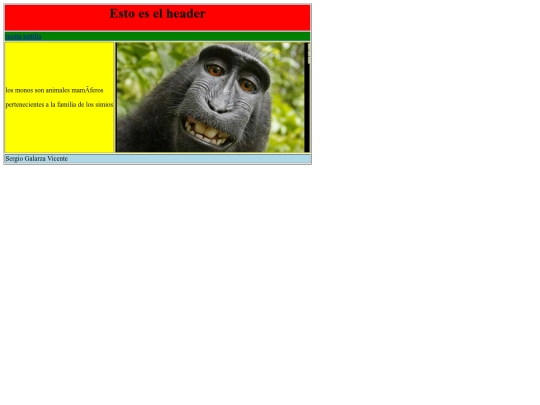 pagina web con forma de tabla screenshot