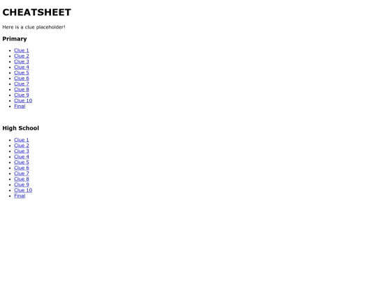 cheatsheet screenshot
