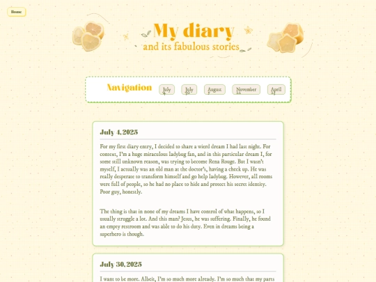 diary screenshot
