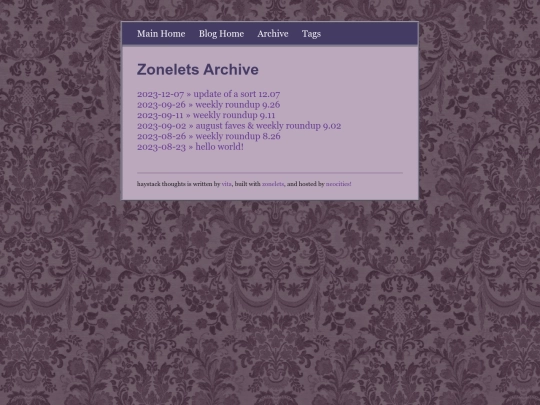 blog/archive screenshot
