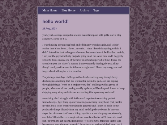 blog/posts/2023-08-23-Hello-World screenshot