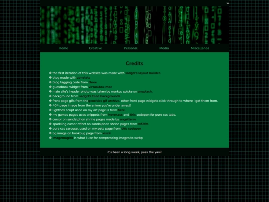 credits screenshot