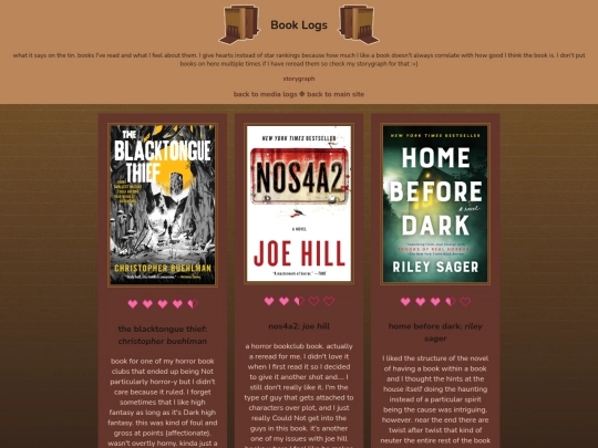 logs/books screenshot