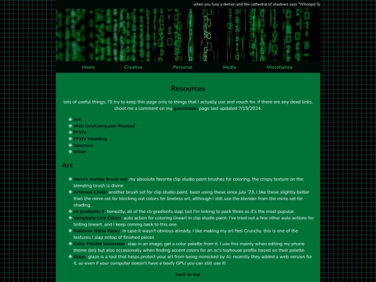 resources screenshot