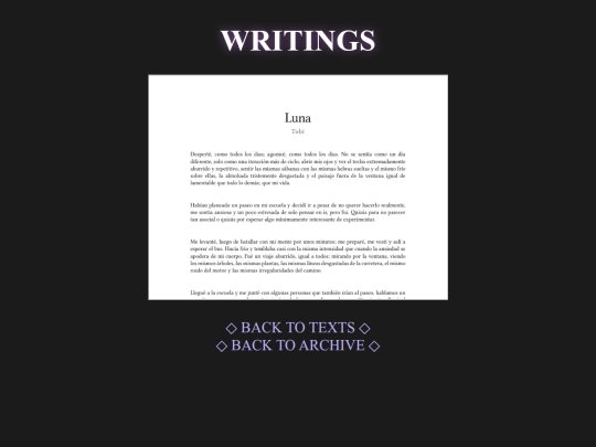 writings screenshot