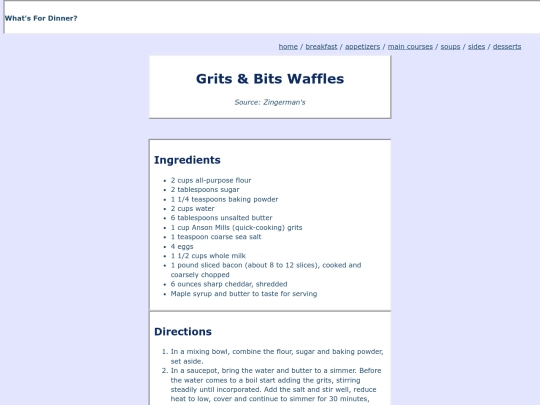 GritsAndBitsWaffles screenshot
