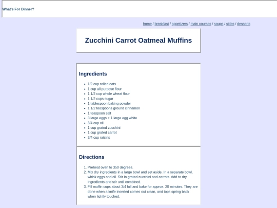 ZucchiniCarrotOatmealMuffins screenshot