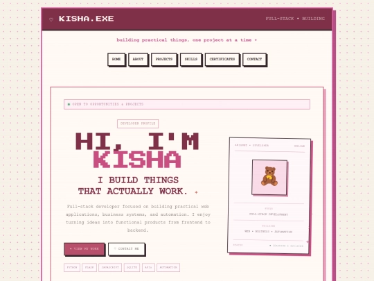 easysys portfolio web screenshot