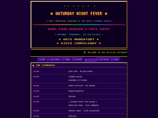schedule screenshot