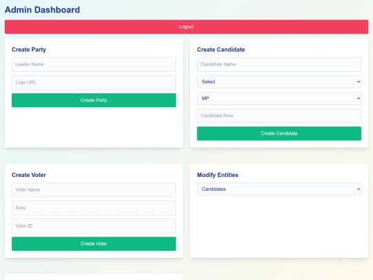 admin screenshot