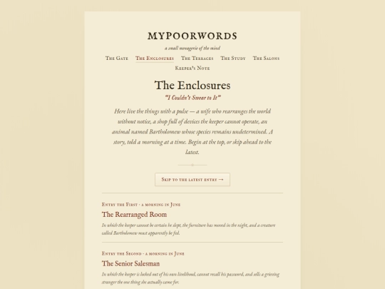 enclosures screenshot