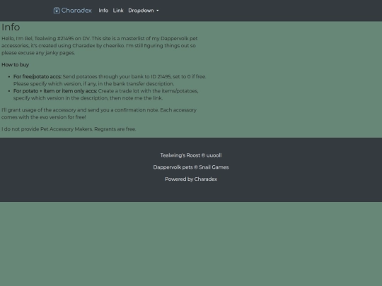 Info screenshot