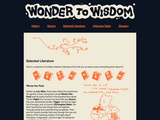 pages/literature screenshot