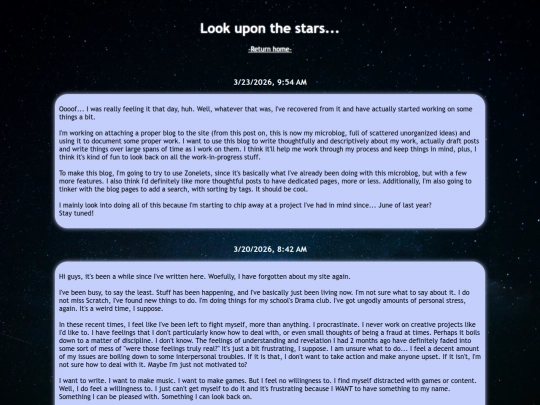 pages/microblog screenshot